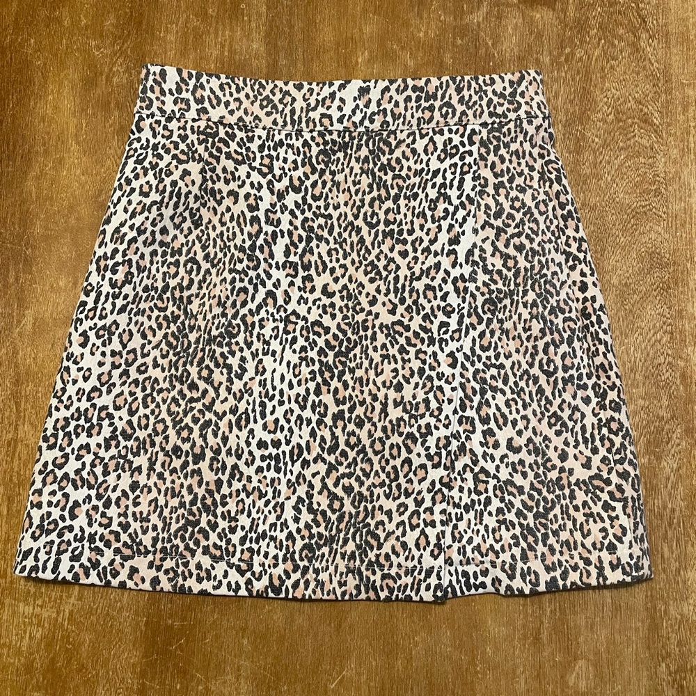 Olivaceous Cheetah Print Mini Skirt
